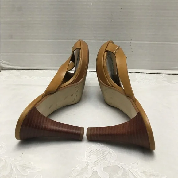 UNISA Camel Open-Toe Heels - Picture 7 of 13